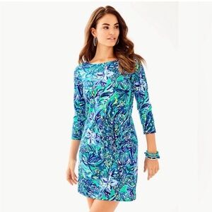 Lilly Pulitzer Hollee Dress in Bennet Blue | Sneak A Beak Print